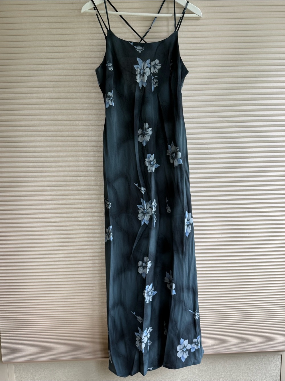 Vintage Y2K 90s Fashion Bug Floral Long Strappy Sundress Tie Back Size 7/8